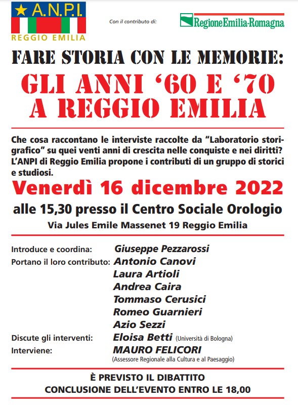 Fare storia con le memorie: gli anni ‘60 e ‘70 a Reggio Emilia ...